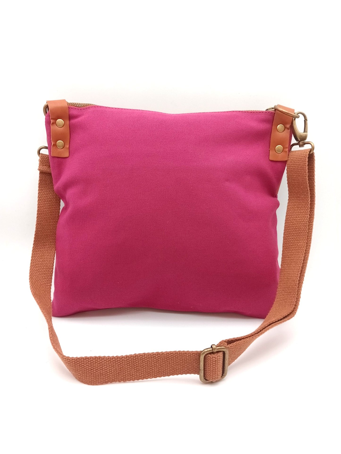 Sac bandoulière en coton et cuir régénéré Candy Qoolst pour femme et homme