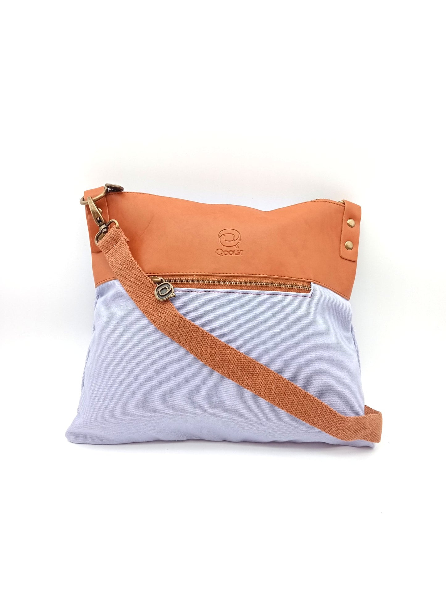 Sac bandoulière en coton et cuir régénéré Candy Qoolst pour femme et homme
