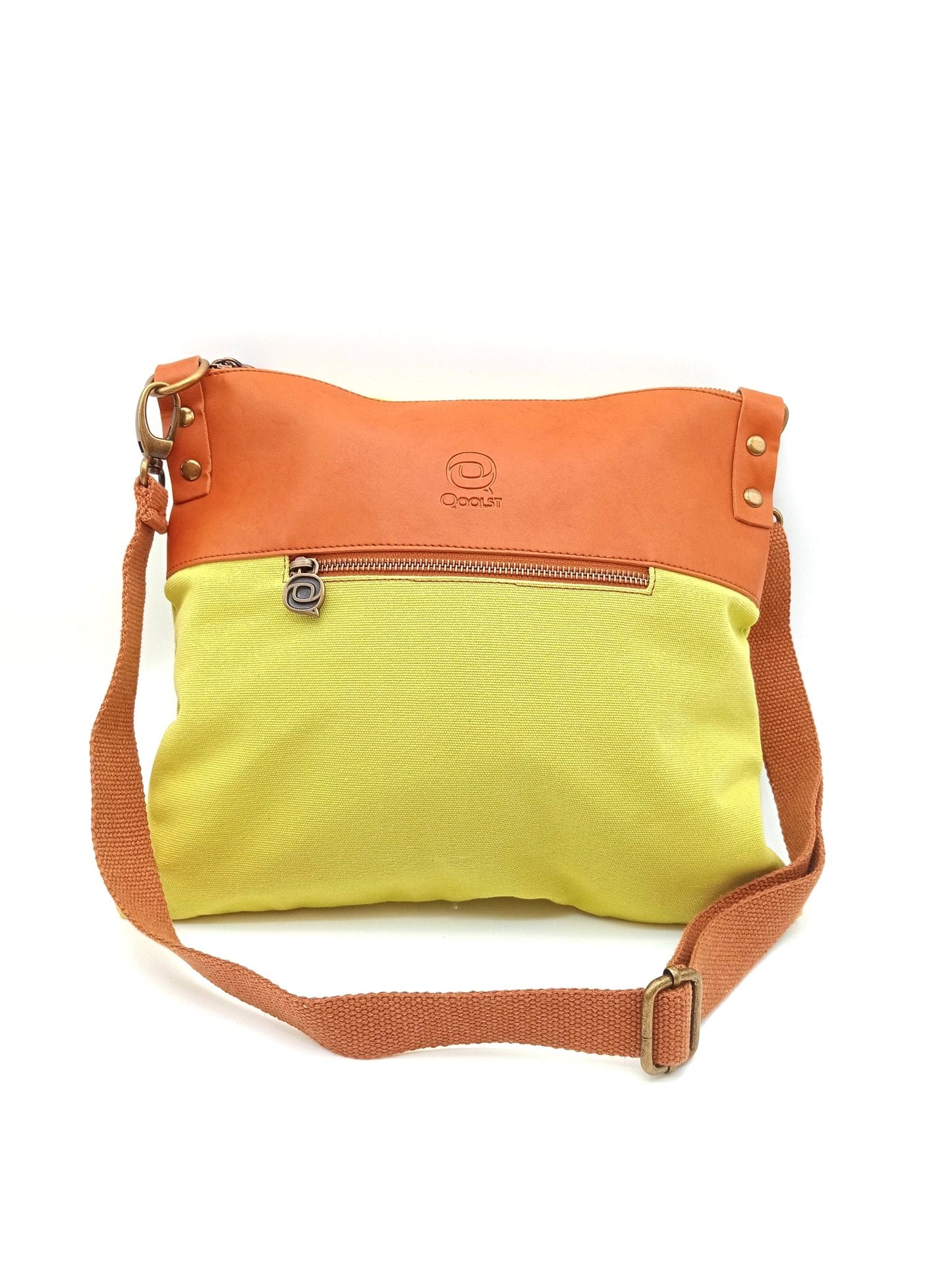 Sac bandoulière en coton et cuir régénéré Candy Qoolst pour femme et homme