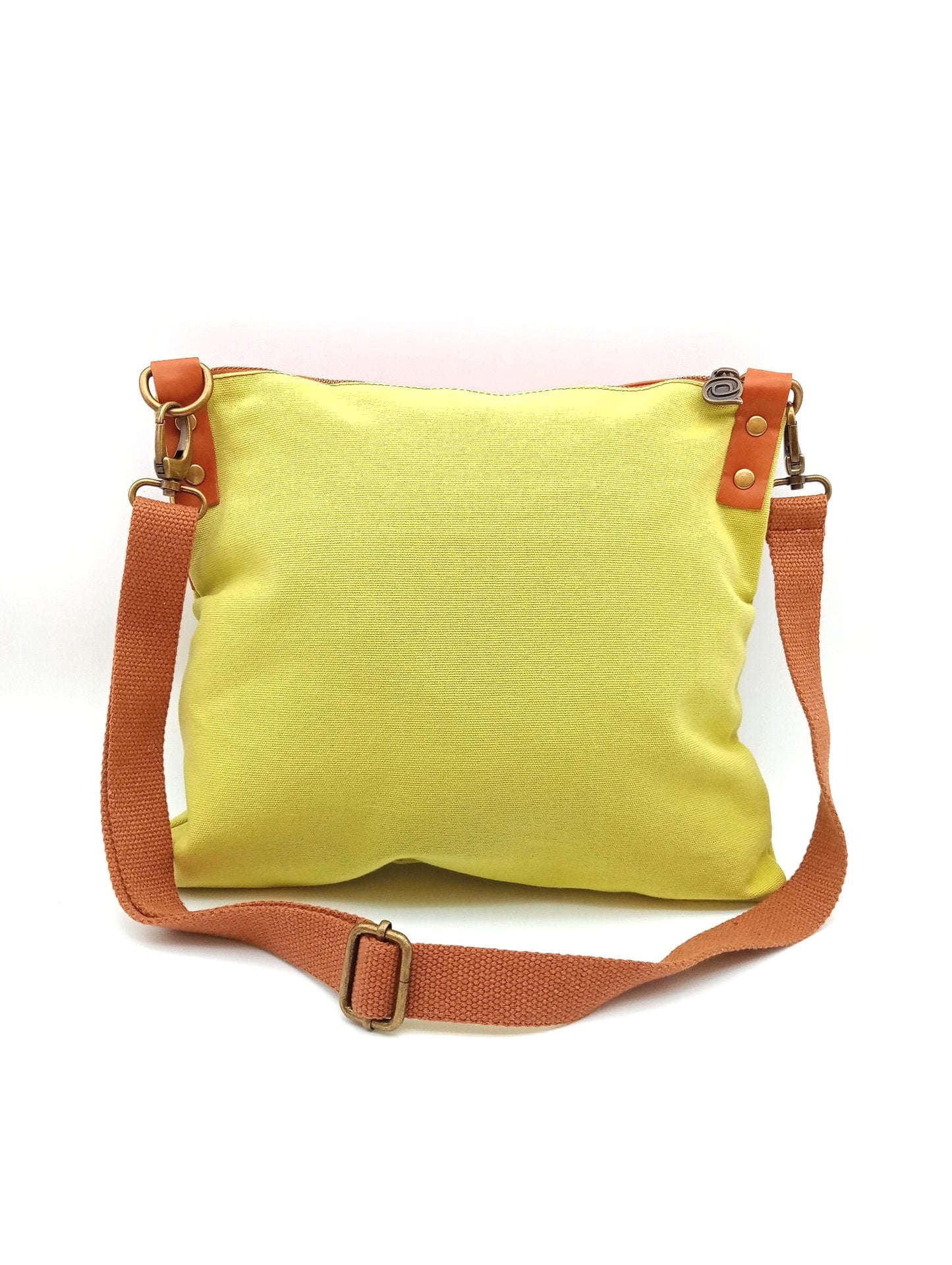 Sac bandoulière en coton et cuir régénéré Candy Qoolst pour femme et homme