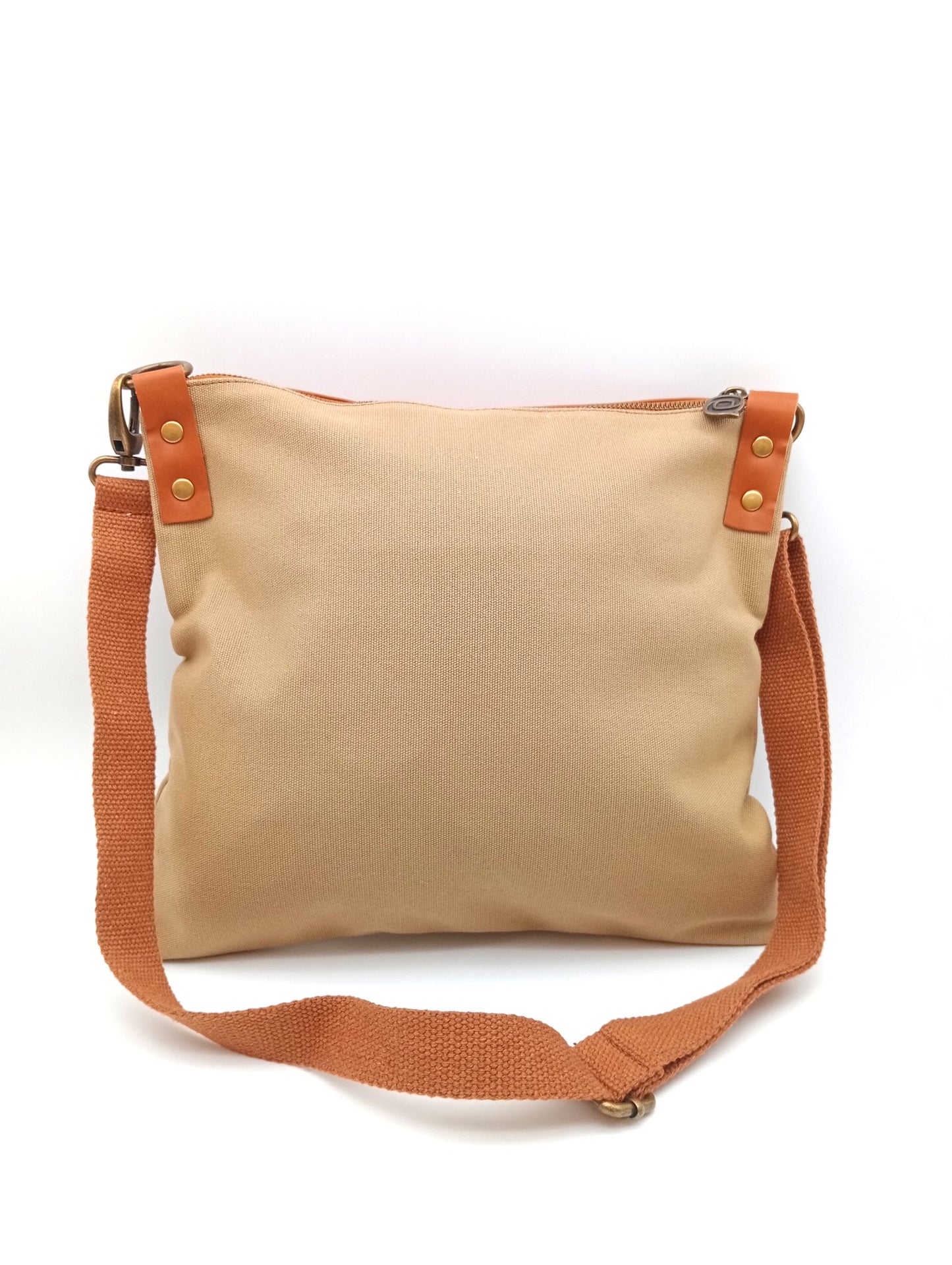 Sac bandoulière en coton et cuir régénéré Candy Qoolst pour femme et homme