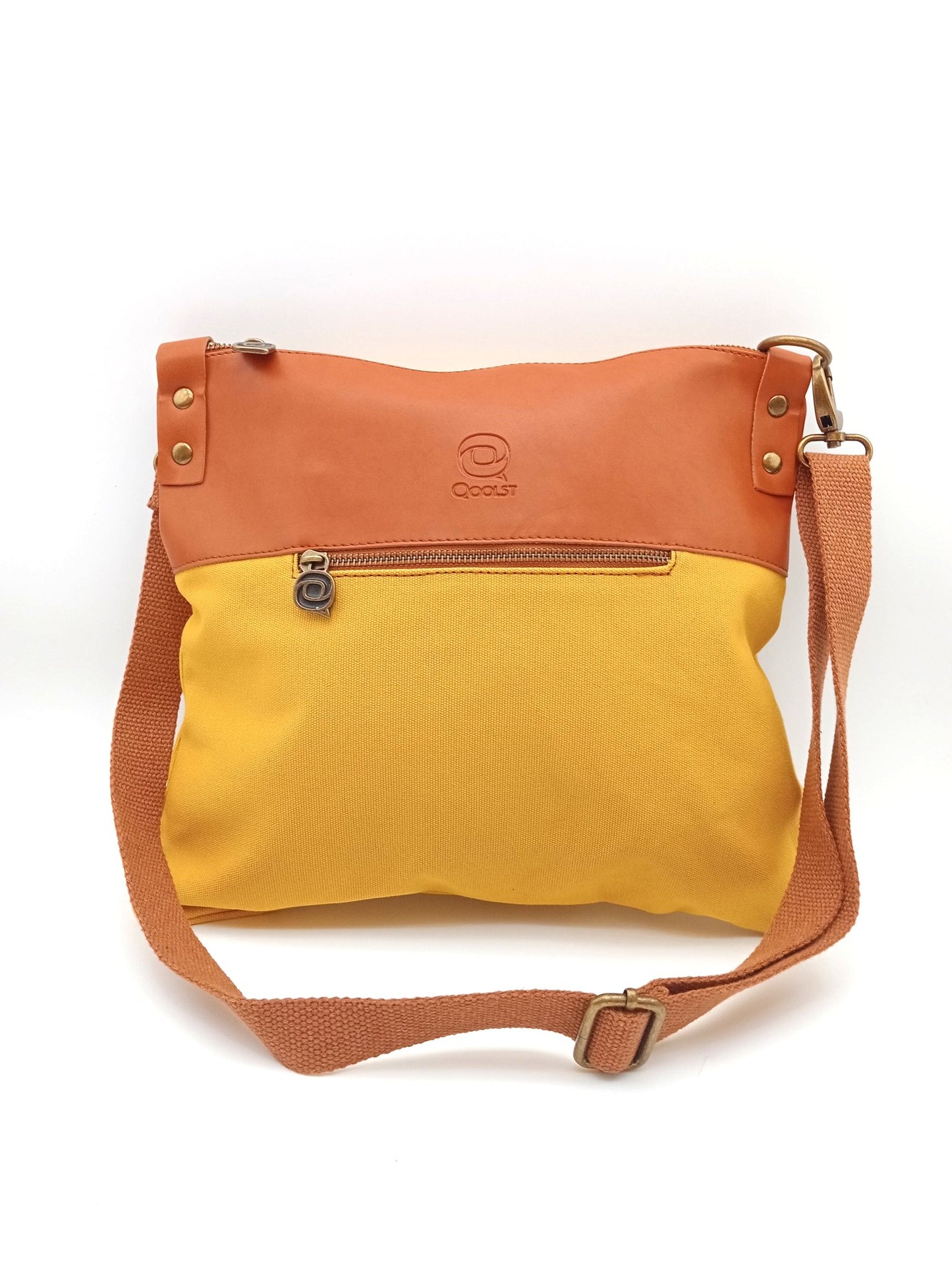 Sac bandoulière en coton et cuir régénéré Candy Qoolst pour femme et homme