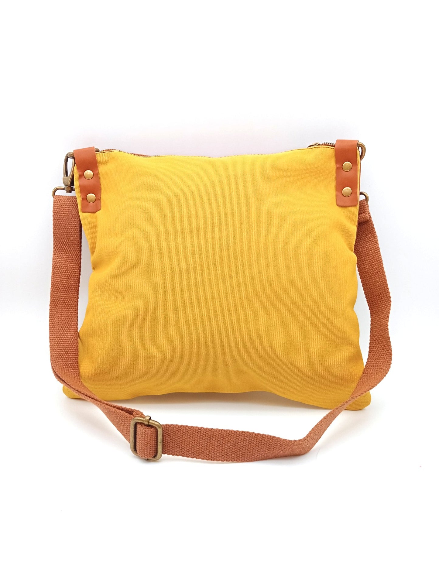 Sac bandoulière en coton et cuir régénéré Candy Qoolst pour femme et homme