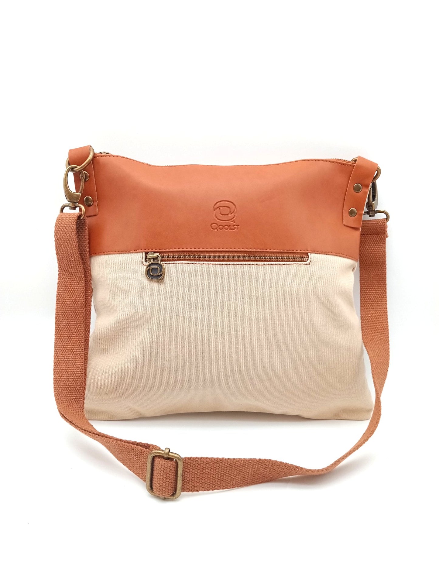 Sac bandoulière en coton et cuir régénéré Candy Qoolst pour femme et homme