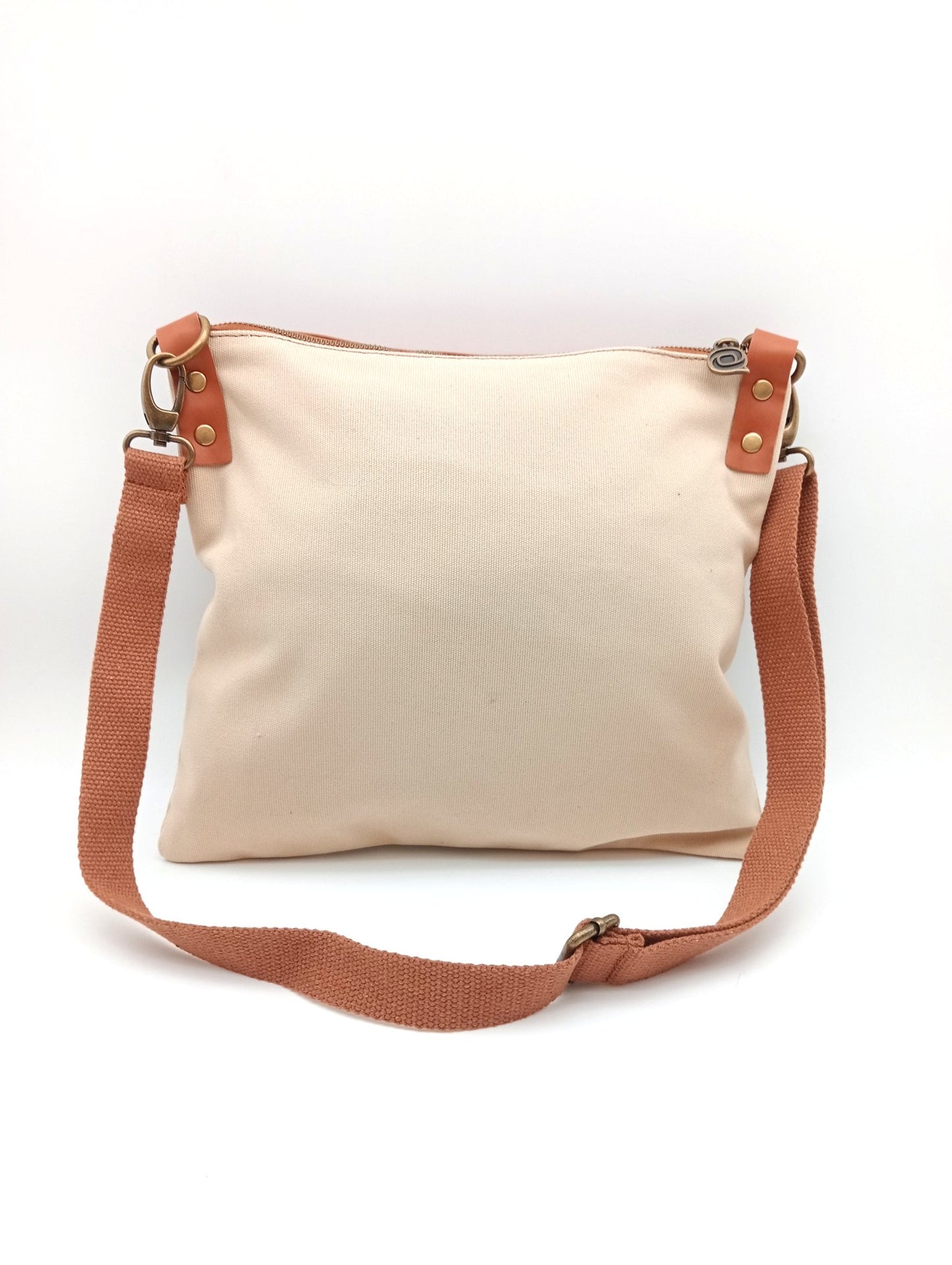 Sac bandoulière en coton et cuir régénéré Candy Qoolst pour femme et homme