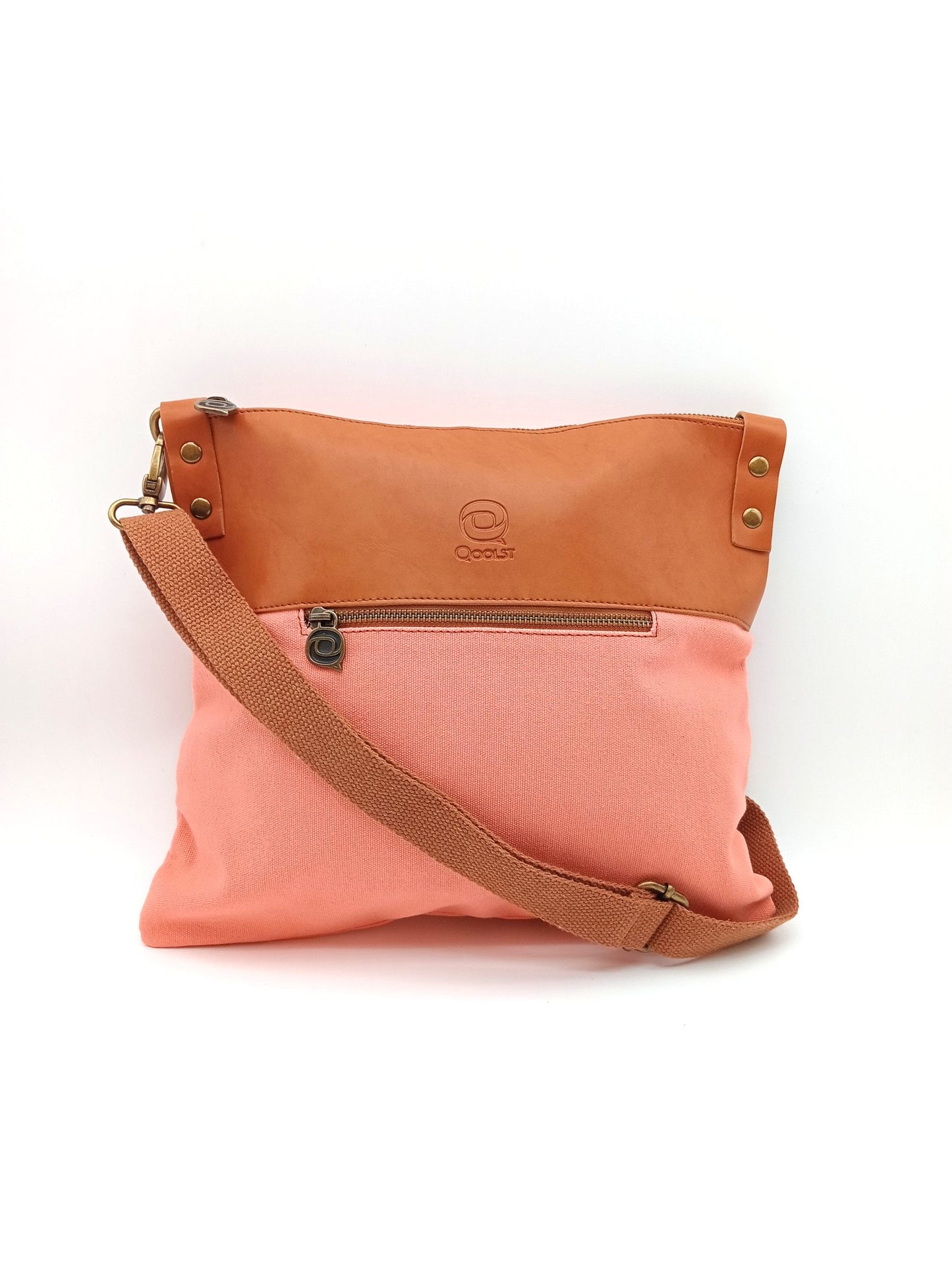 Sac bandoulière en coton et cuir régénéré Candy Qoolst pour femme et homme