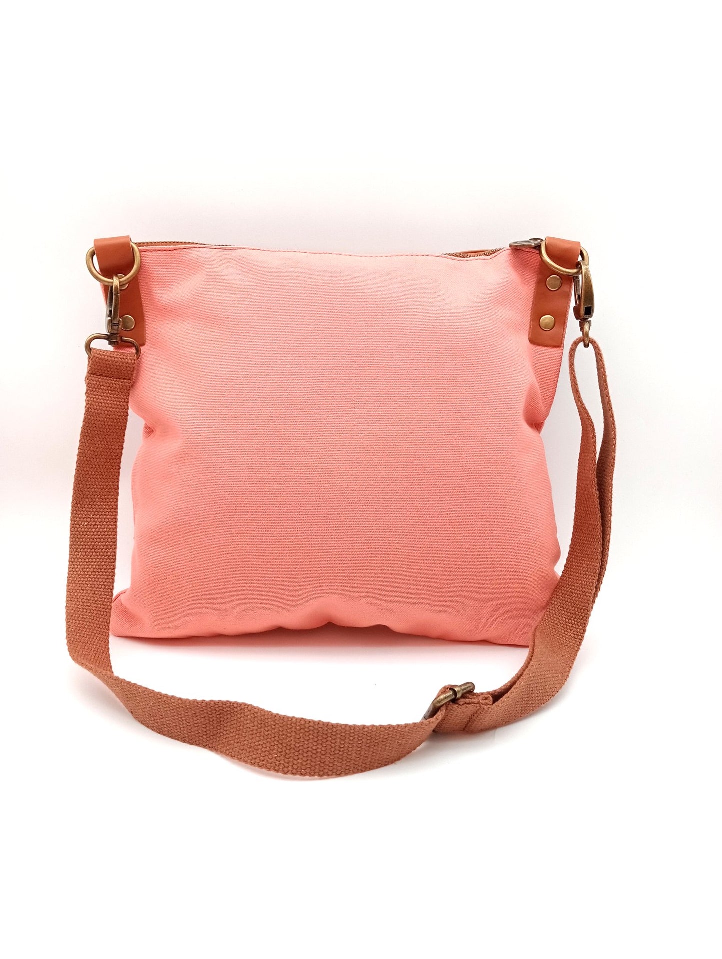 Sac bandoulière en coton et cuir régénéré Candy Qoolst pour femme et homme