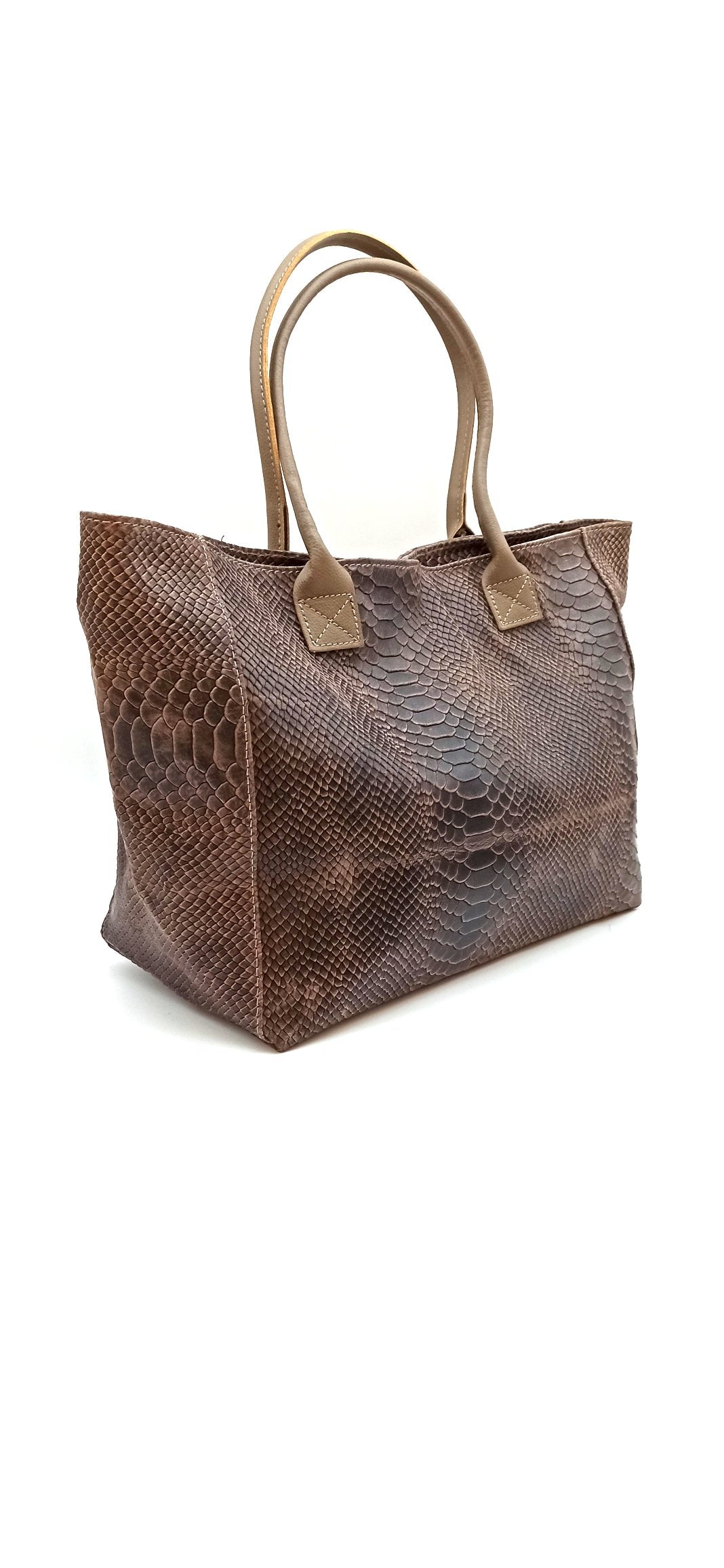 Big Snake Qoolst Sac à bandoulière et sac à main en cuir pour femme