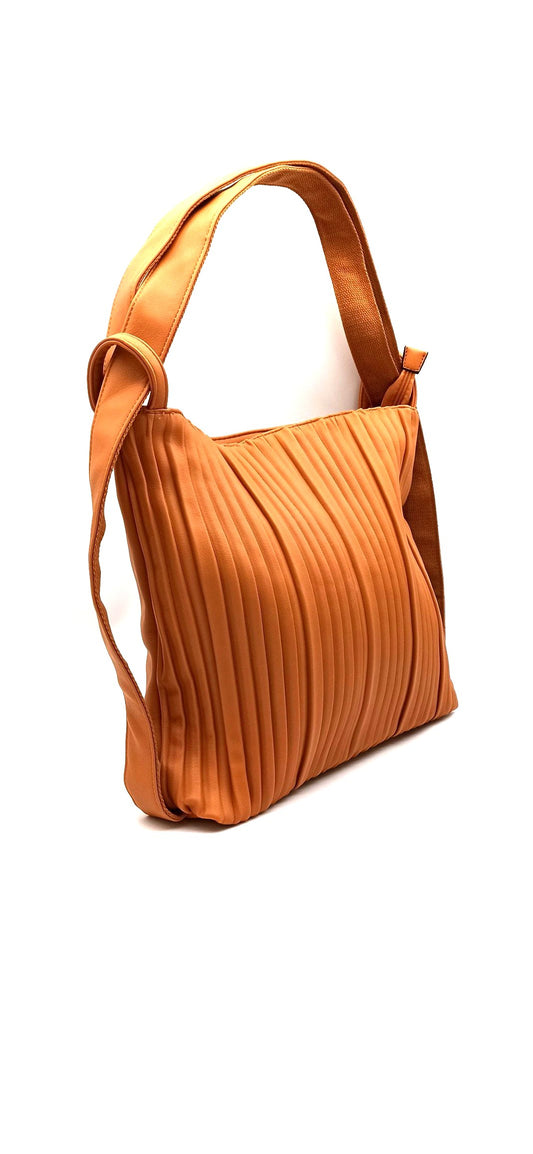 Bolso Mochila bandolera para mujer y hombre Qoolst polipiel tacto goma