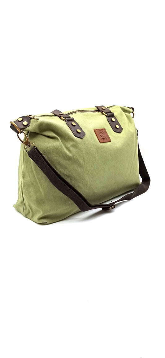 Bolso para mujer y hombre de algodón y piel shopper bandolera Qoolst Baggy unisex