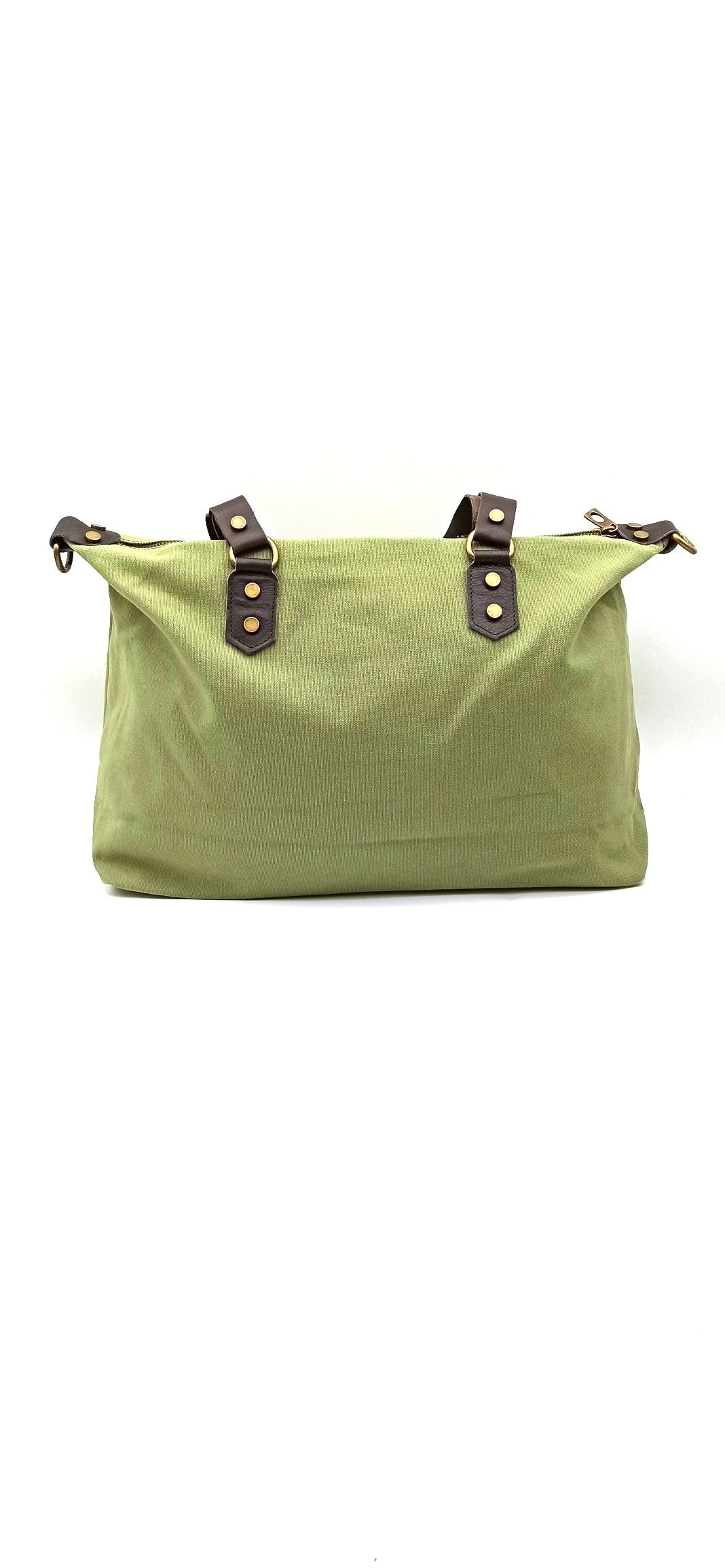 Baggy sac à bandoulière shopper unisexe en coton et cuir Qoolst pour femmes et hommes