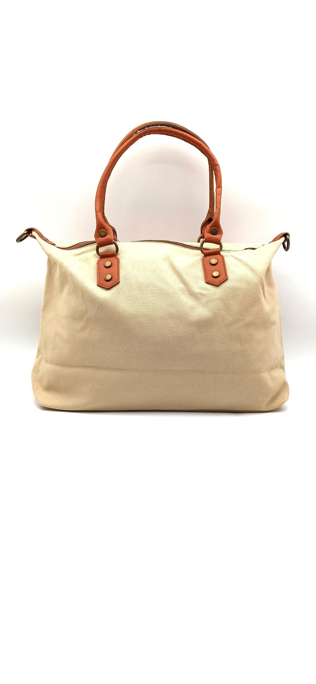 Baggy sac à bandoulière shopper unisexe en coton et cuir régénéré Qoolst pour femmes et hommes