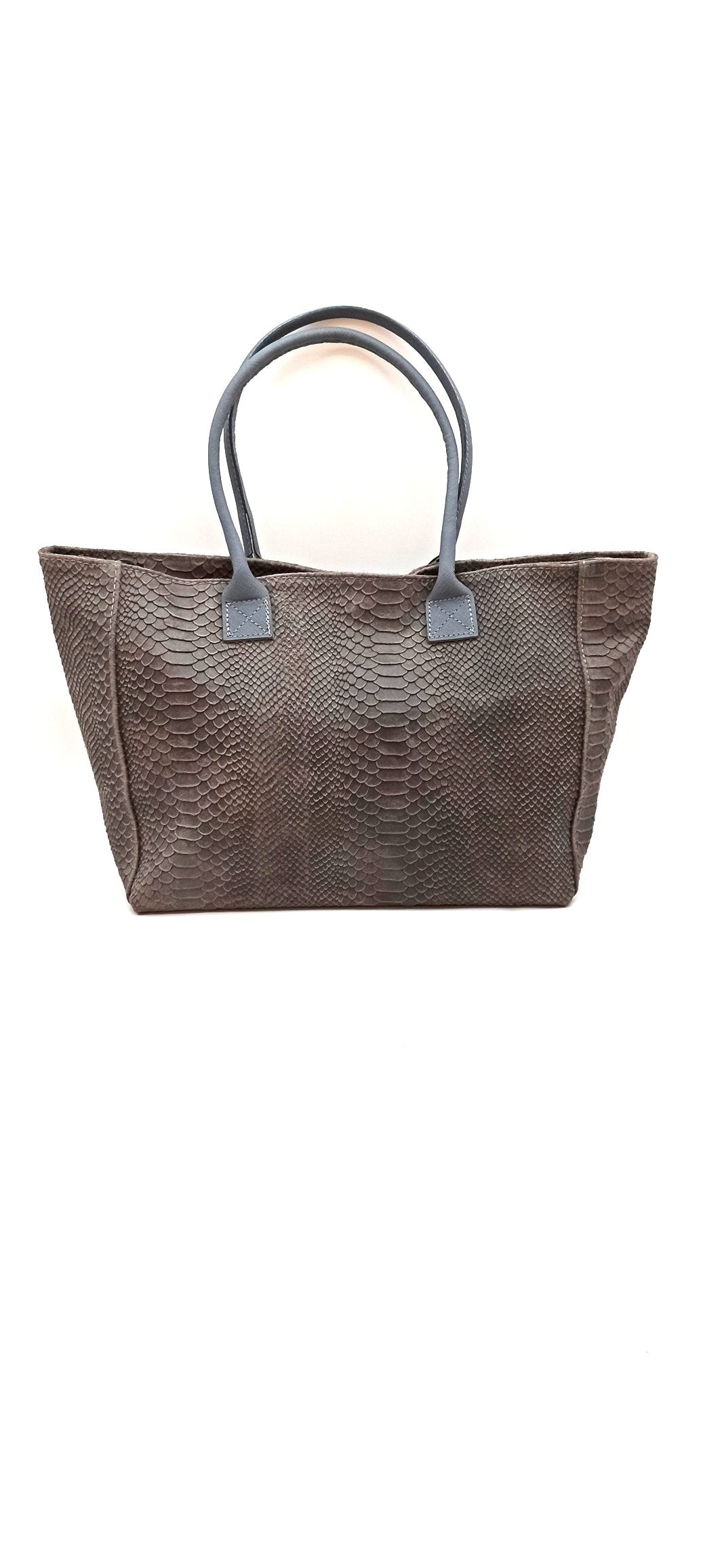 Bolso de materiales excelentes en piel para mujer Qoolst Big snake shopper de hombro y mano