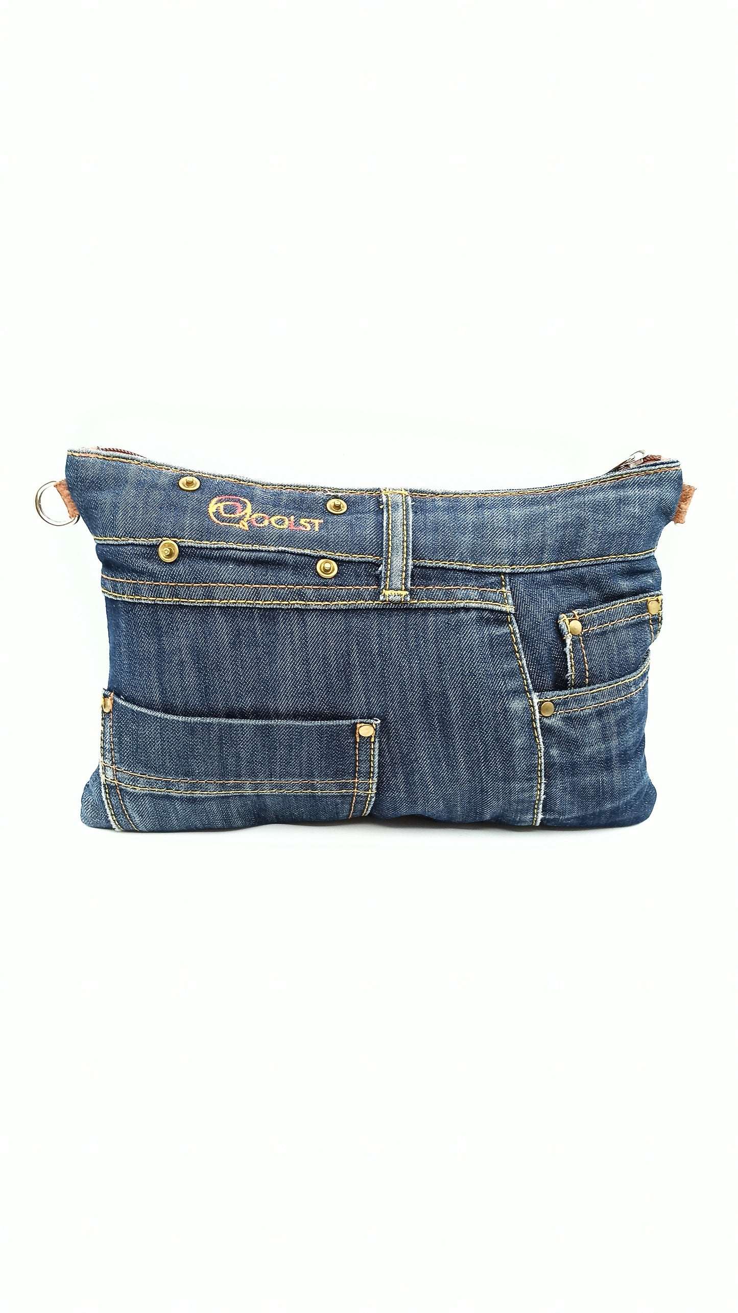 Qoolst Mini jeans men's and women's denim crossbody bag