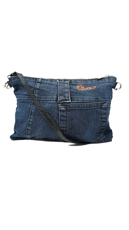 Qoolst Mini jeans sac à bandoulière en denim pour hommes et femmes