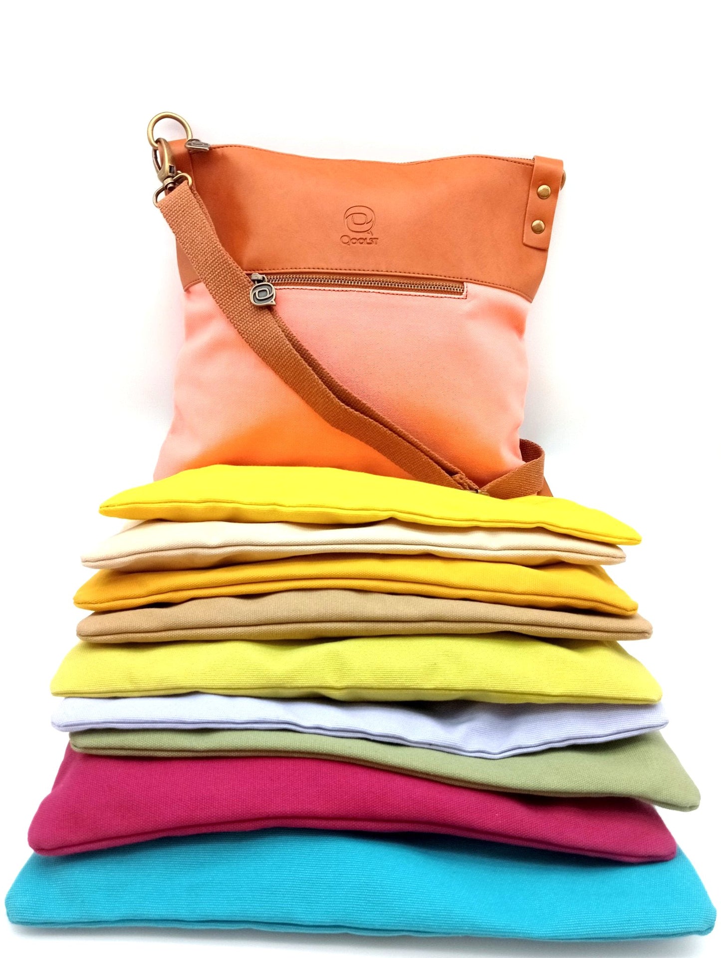 Candy Qoolst cotton and regenerated leather shoulder bag for women and men