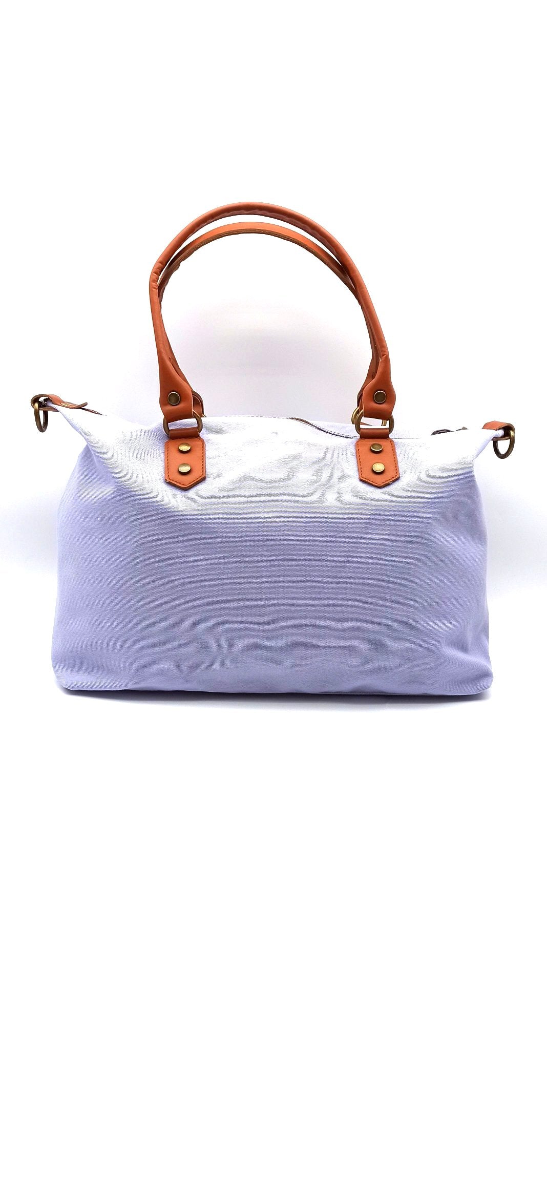 Baggy cotton and regenerated leather unisex Qoolst women's and men's shopper shoulder bag